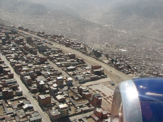 Vue arienne d'El Alto