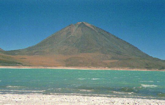 Laguna Verde and Licancabur volcano