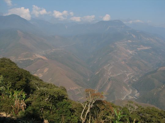 Vue panoramique des Yungas depuis Coroico