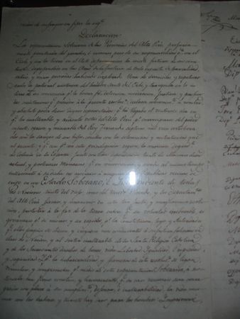 Declaration of independence of Bolivia in 1825